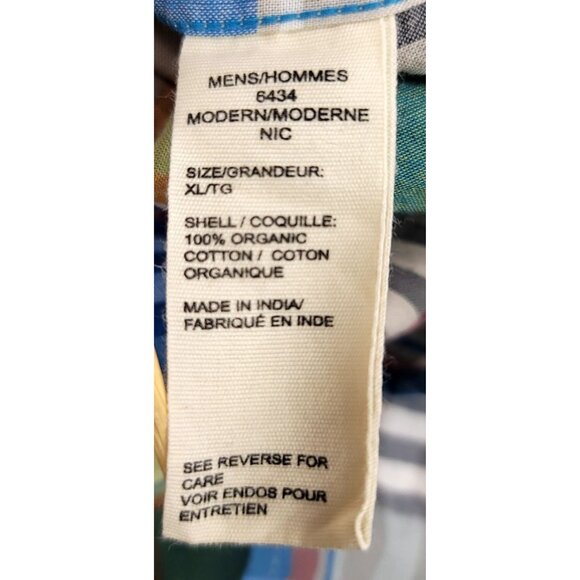 Woolrich Mens Modern Fit Plaid Button-Up Long Sleeve Shirt XL Organic Cotton - Picture 5 of 10